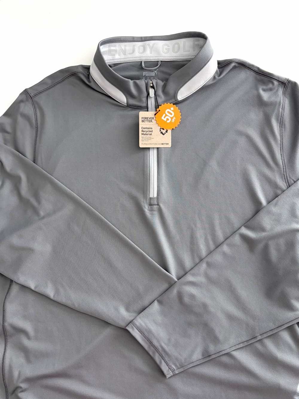 Puma Lightweight Quarter Zip Golf Pullover Size XXL UPF 50+ Ultra Soft NWT $75